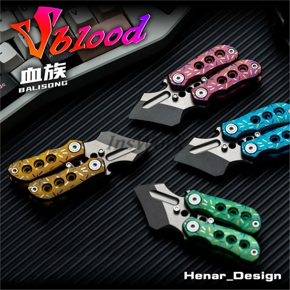 STARSABER WANWU EDC Vblood Mini Small Dump Outdoor Bottle Opener Crowbar Practice Blade Toys Cool Fidgets Push Slider