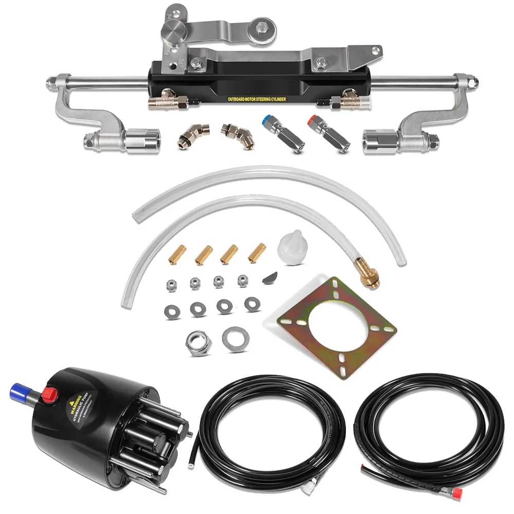 

350HP Boat Outboard Hydraulic Steering System Kit Fits for Yamaha/Suzuki/Honda/Mercury\ Including Cylinder Helm Pump Cuttable Ho