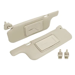 2 Stuks Auto Zonneklep Grijs Make-Up Spiegel Zon Afscherming Board Voor Toyota Corolla 2001 2002 2003 2004 2005 2006 2007