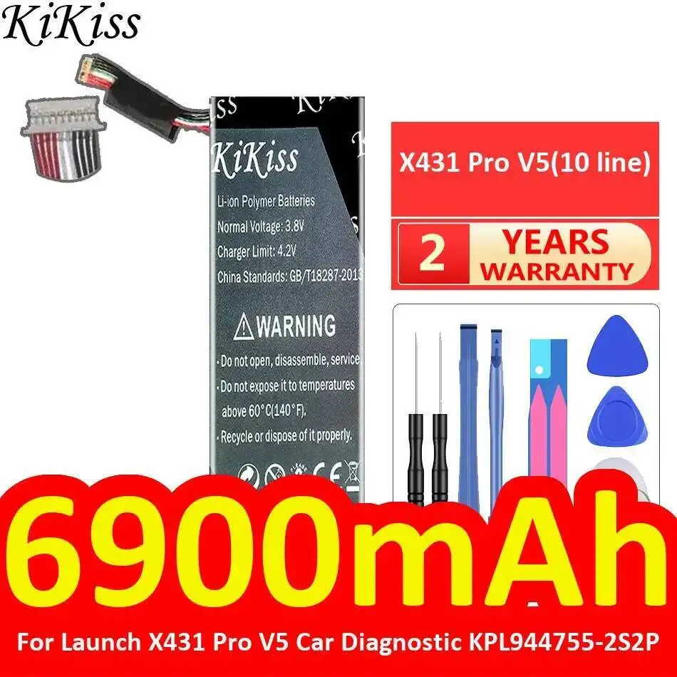 

Аккумулятор для ноутбука 6900 мАч для Launch X431 Pro V5, диагностика автомобиля KPL944755-2S2P, 10 линий
