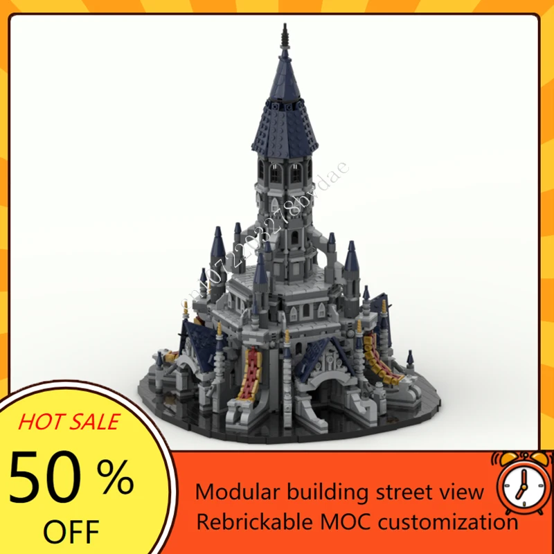 

2447PCS MOC Medieval Castle Custom Puzzle Model Hyrule Castle Technical DIY Assembly Education Set Toy For Child Holiday Gift