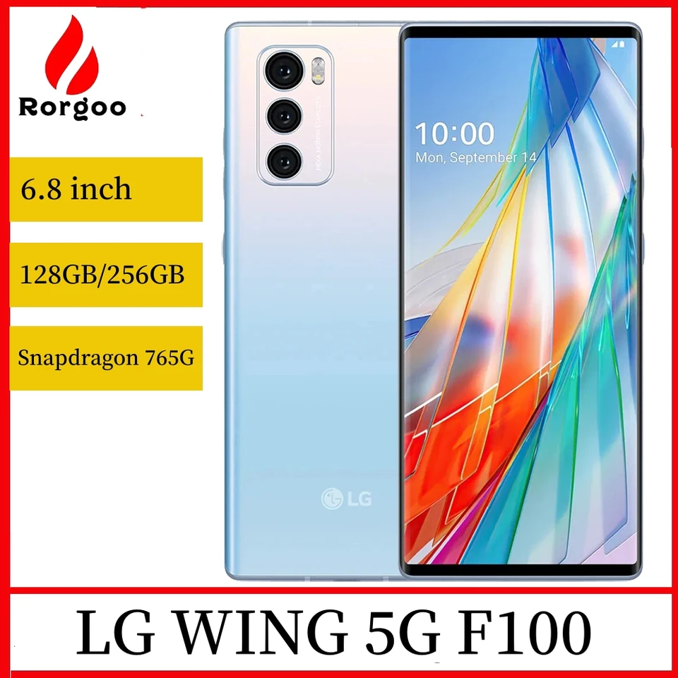 LG WING 5G Original Unlocked Mobile phone F100N US Version 4G LTE