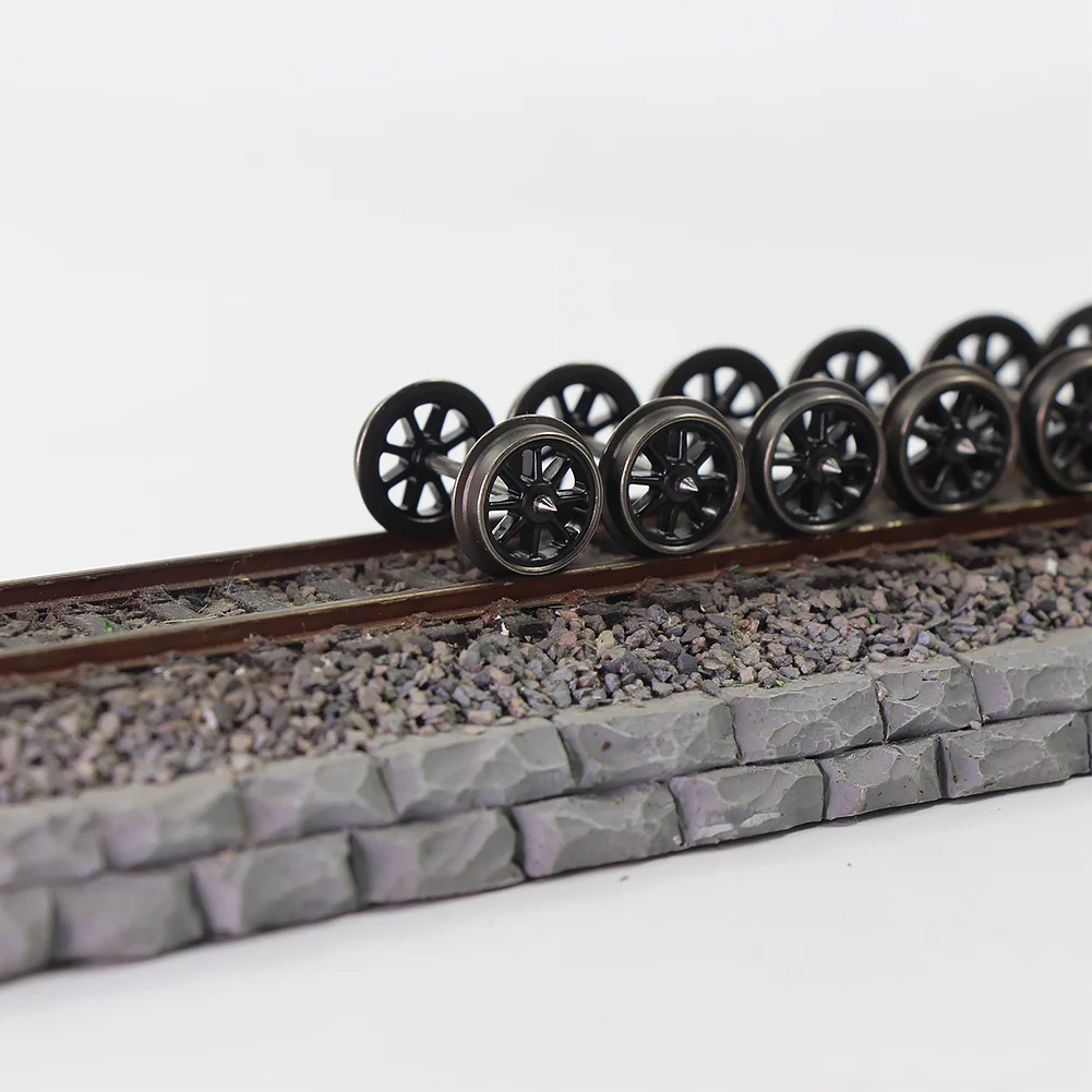 Ruedas de Metal Spoked para trenes modelo 1:87, escala HO, 12 piezas, 36 \