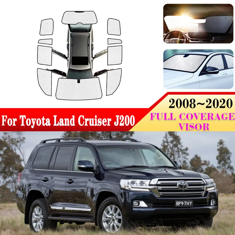 

Auto Anti-UV Window Covers For Toyota Land Cruiser LC200 FJ200 J200 2008-2020 Windshield Side Window Sunshades Car Accessories