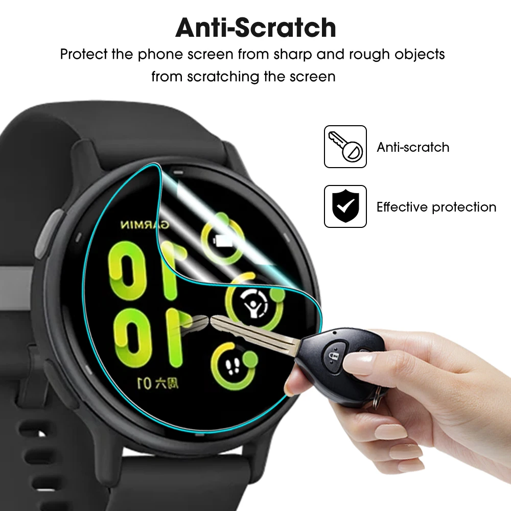 1-5Pcs Hydrogel Film for Garmin Vivoactive 5 Smartwatch Anti-scartch Protective Films HD Clear Screen Protector for Vivoactive5