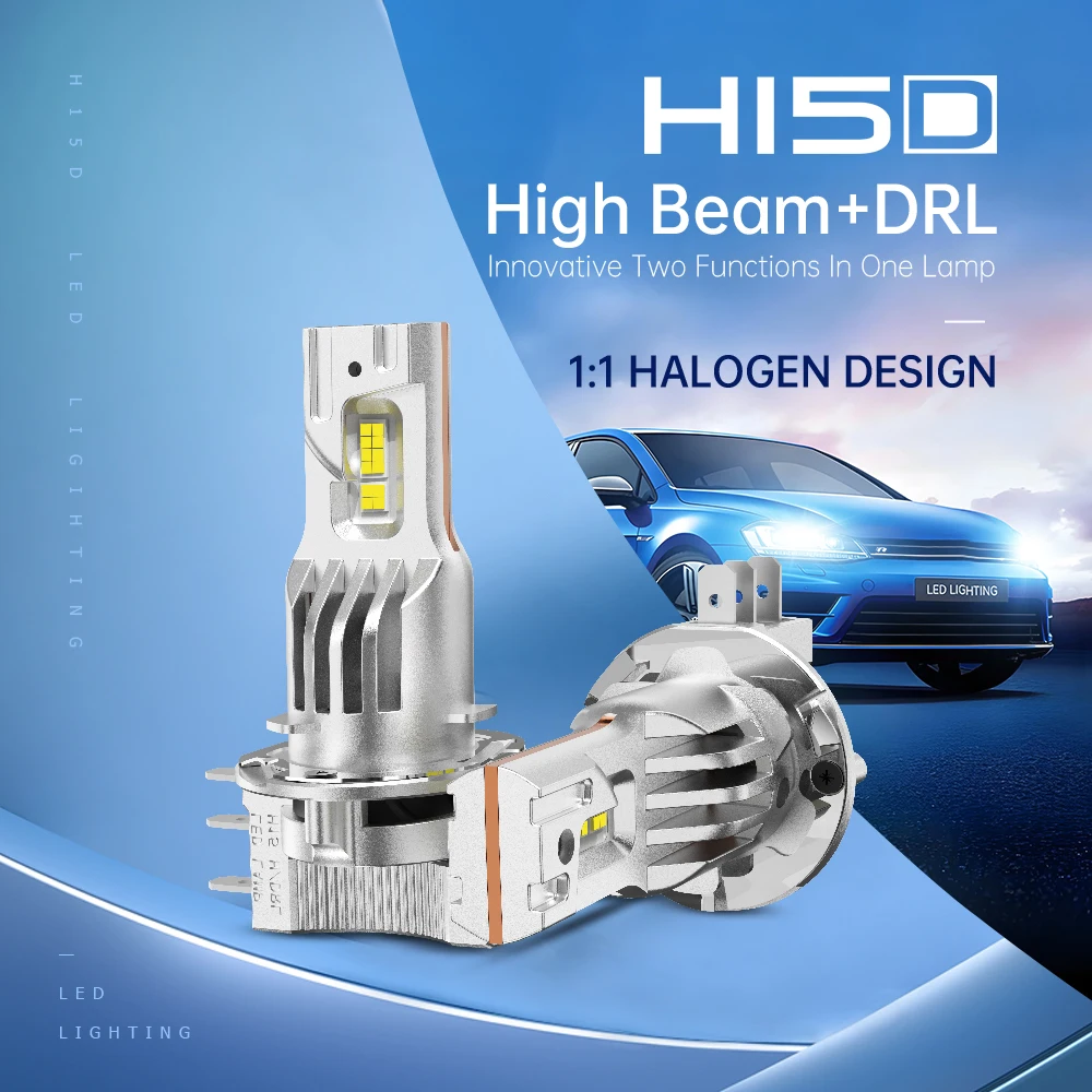 

NAOEVO H15Plug And Play Led Headlight Bulb High Beam + DRL Canbus Driving Lamps With Error Free Daytime Running Lights