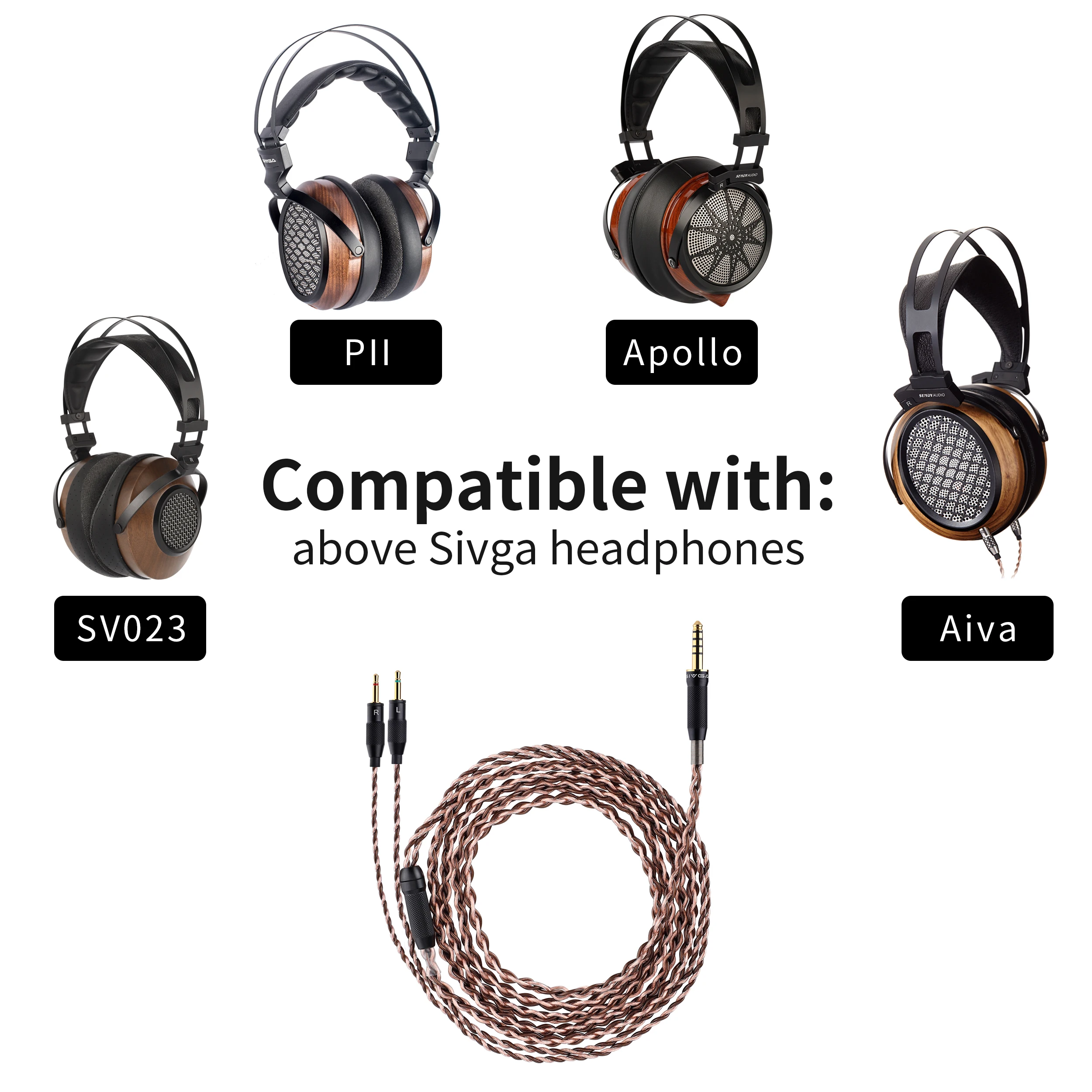 Imagen 6: SIVGA 6N Cable de audio macho XLR de cobre monocristalino OCC 4,4 mm/6,35 mm/ 4 pines