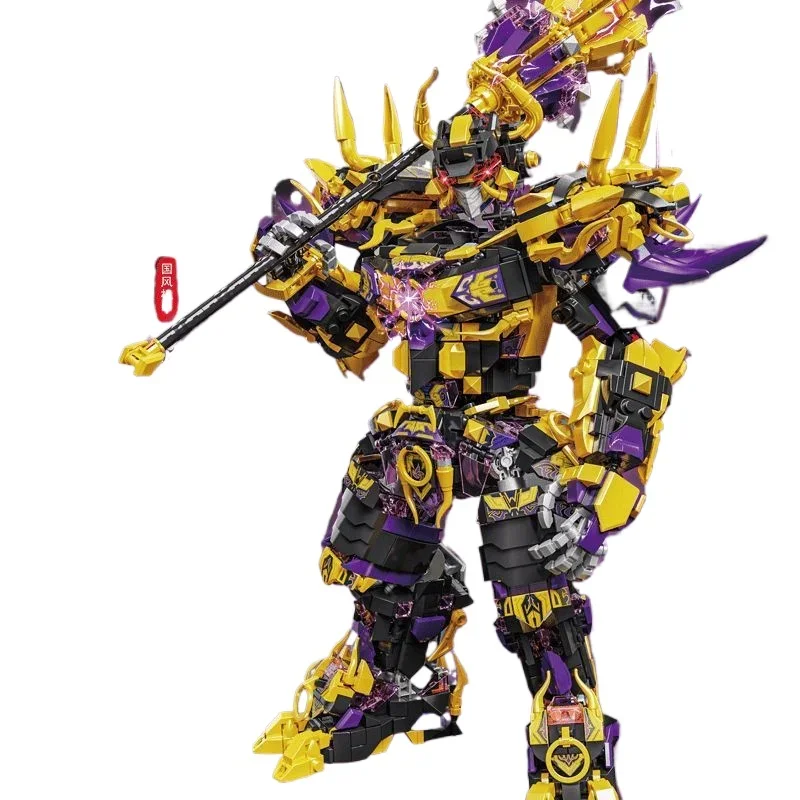 Black Myth Wukong Building Blocks Mech Bull Demon King Difficult Assembling Toy Model Gift Collection Mythological Model