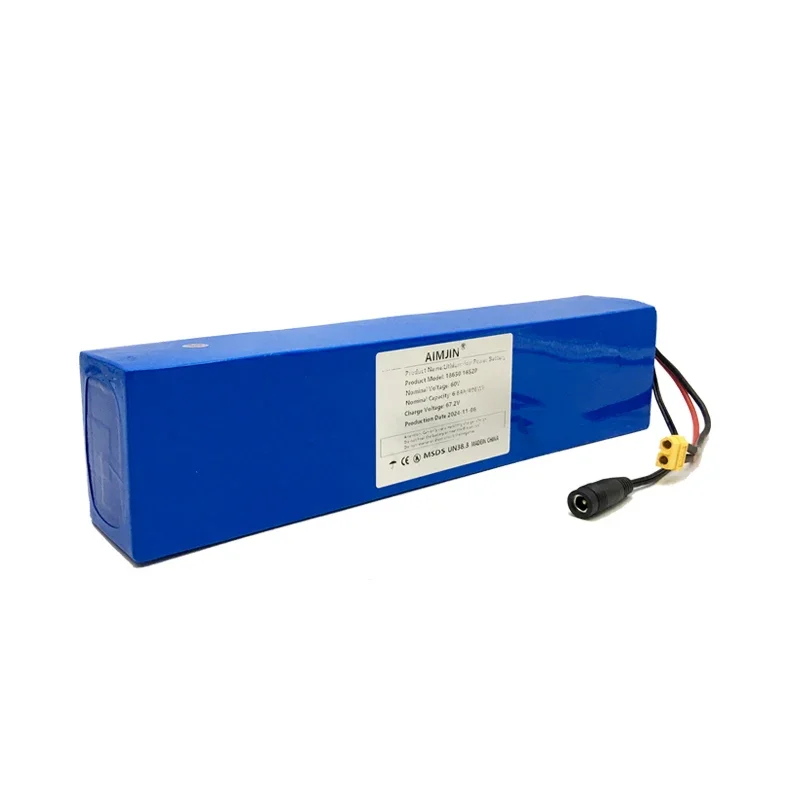 16S2P 60V Lithium Battery pack 18650 Li-ion Battery 6800mAh Built-in BMS，Suitable for Electric Scooters/Bicycles