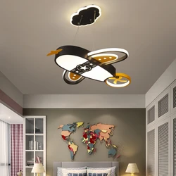 New Modern LED Chandelier Lights Airplane Pattern Decor Living Childrens Room Bedroom Lamps Indoor Lighting Kids’ Pendant Light