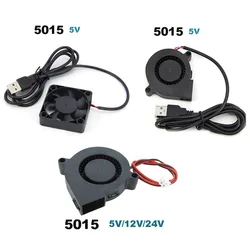 DC 5015 5V 5volt USB 5cm 50MM Blower fan CPU Cooler Cooling Fan for 3D Printer 50x50x15mm sleeve bearing Fans for Small Extruder