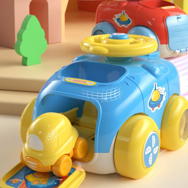 Cartoon Catapult Car Brinquedos para crianças, brinquedos de carro deslizantes bonitos, Baby Finger Exercise Puzzle, Fun Holiday Birthday Gift for Children