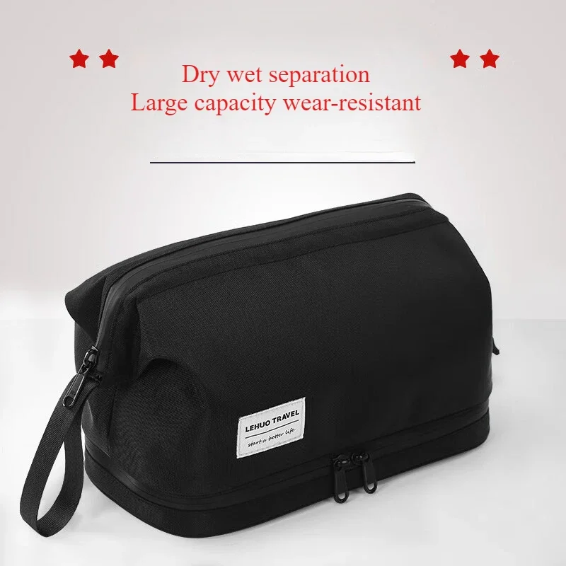 

Travel Toiletries Bag Men's Business Trip Dry Wet Separation Cosmetics Storage Bag High-end Shower Bag Men's Essential Artifact