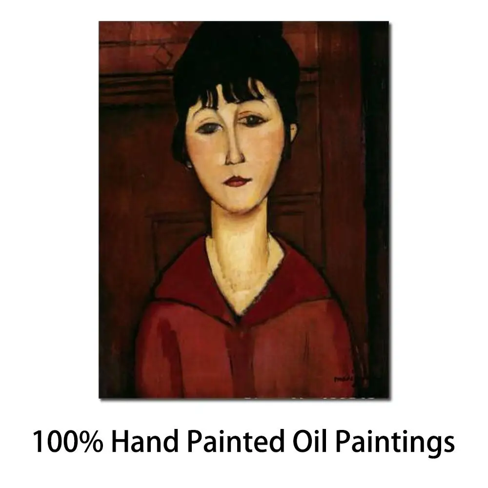 

Christmas Gift Art on Canvas Head of A Young Girl by Amedeo Modigliani Painting High Quality Handmade
