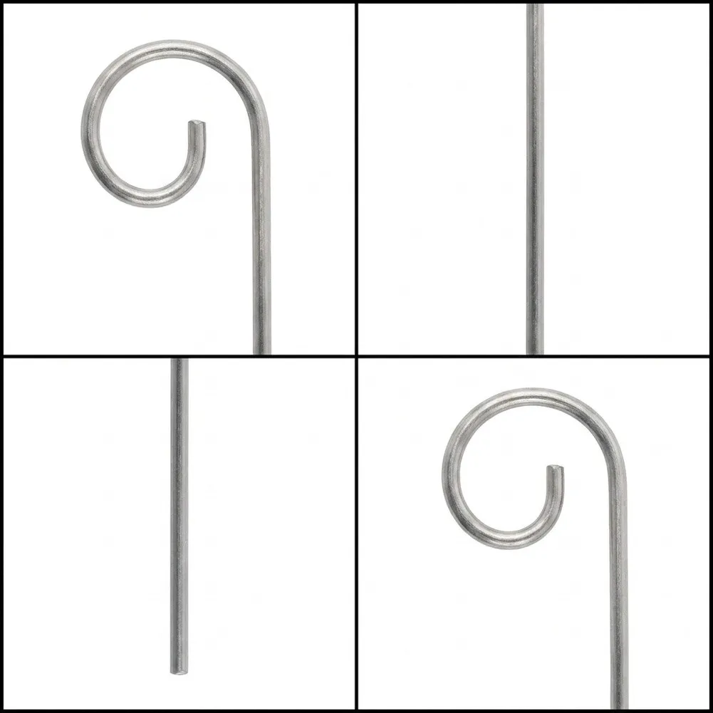 Plant Label Hooks Rustproof Iron Garden Stakes with 20cm 30cm 40cm Dimensions Set of 10 for Plant Name Marking Outdoors
