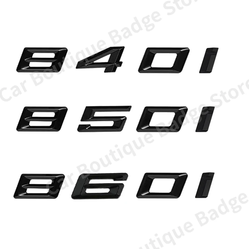 

3D ABS Car Rear Trunk Letters Logos Badge Emblem Decals Styling Sticker For BMW 8 Series 840i 850i 860i E31 G14 G15 G16