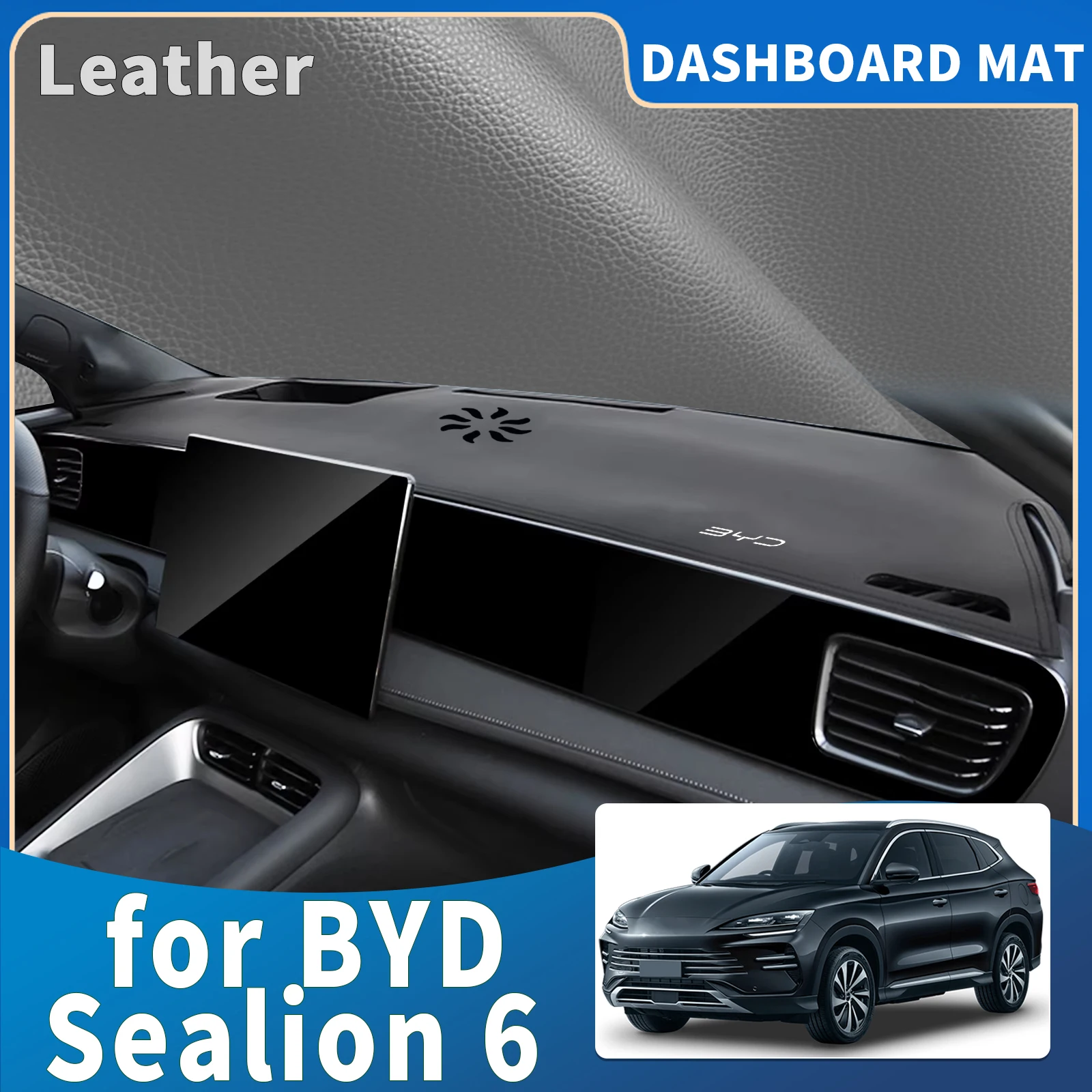 

for BYD Sealion 6 Sealion6 EV 2025-2026 Car Accessories Dashmat Dashboard Cover Pad Protective Carpet DashMat Sunshade Leather