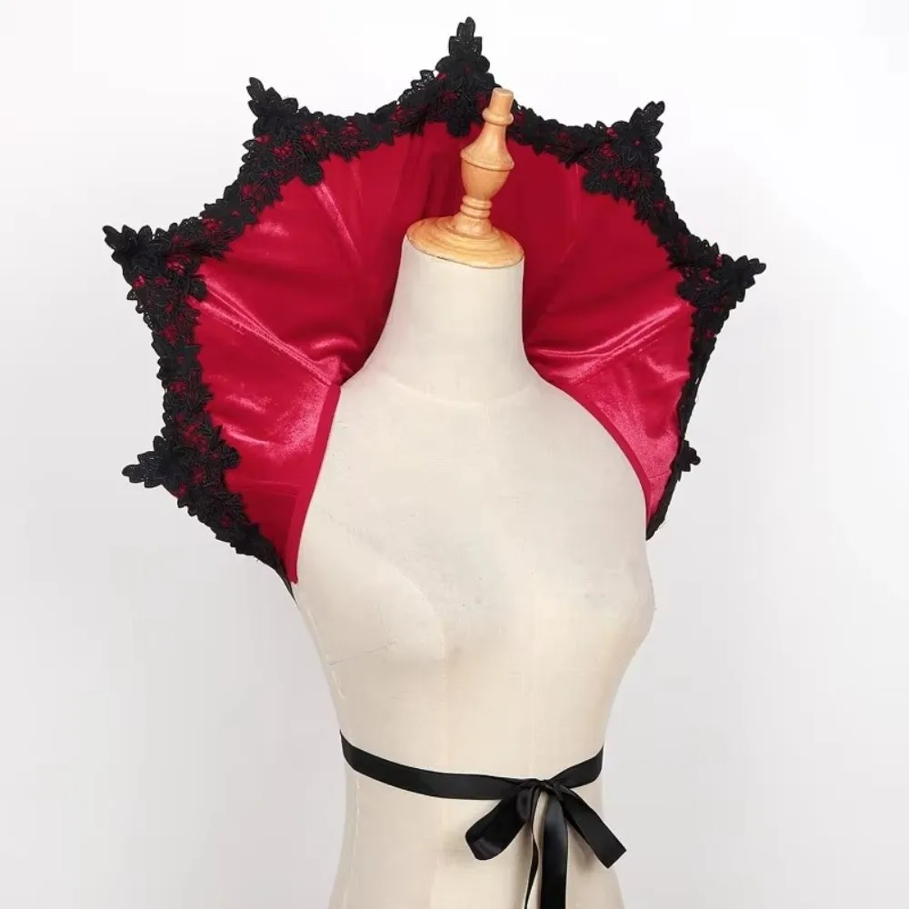 Cloth Victorian Stand Up Collar Renaissance Medieval Design Queen Cosplay Cloak Cape Gothic Halloween Costume Accessories