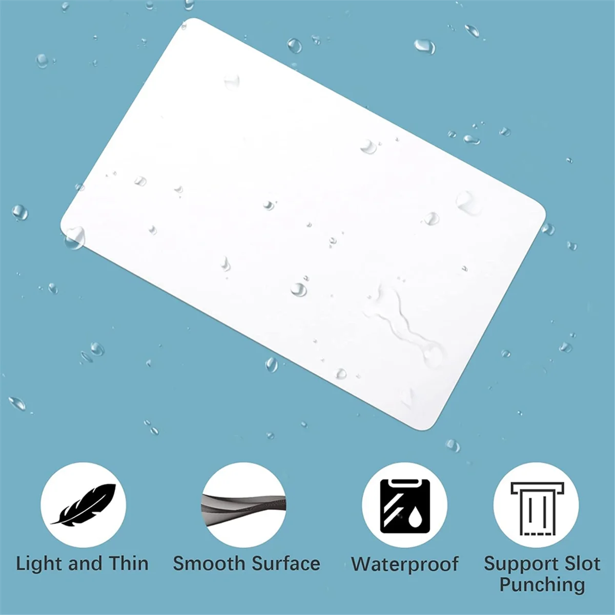 B-T 20 Pack Premium Blank PVC Cards, CR80 30Mil Graphic Quality White Plastic Cards for Photo ID Badge Printers