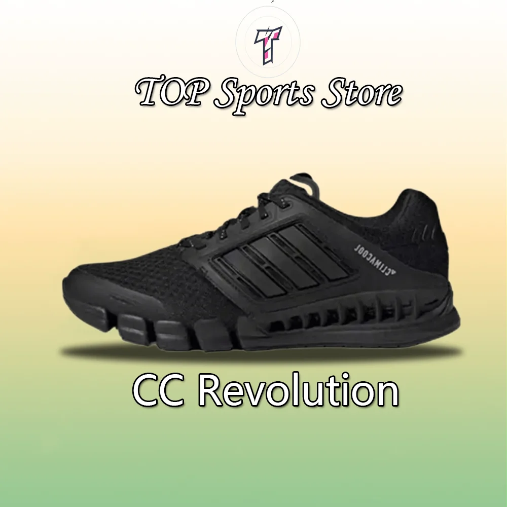 adidas CC Revolution Comfortable and Breathable Low Top Casual Running Men's and Women's Black