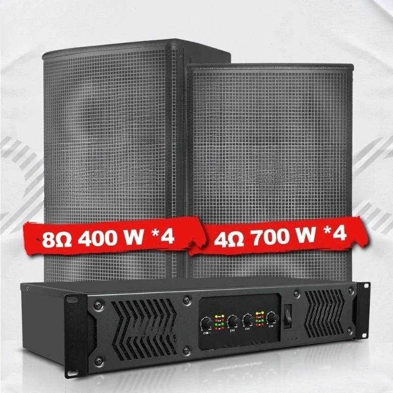 Four-channel digital power amplifier, professional pure post-stage high-power stage performance, power amplifier