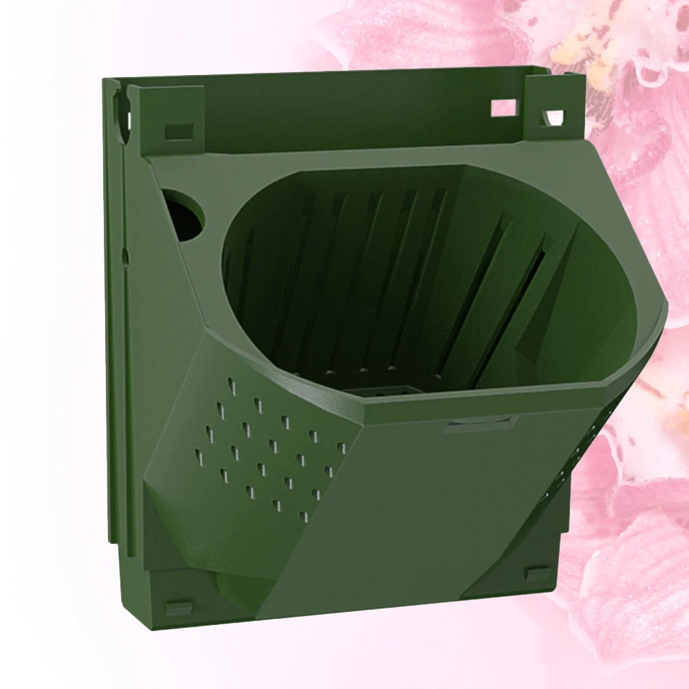

1 pc Single Hole Flower Pot Vertical Wall Planter Durable PP Stackable Small Holes Bottom Water Flow Soil Balcony