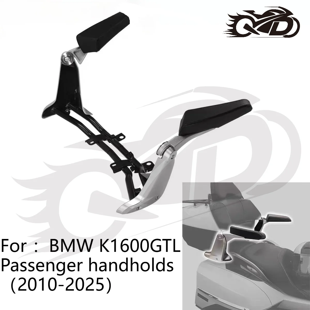 

Cruiser Motorcycle Adjustable Rear Pillion Passenger Armrest Kit For K1600GTL 2010-2025 Touring Comfort Upgrade respaldo moto