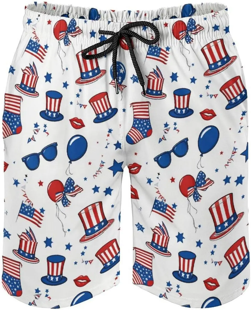 Men's Trunks 3D Printed Quick Dry Mesh Lining Summer Holiday Beach Board Shorts