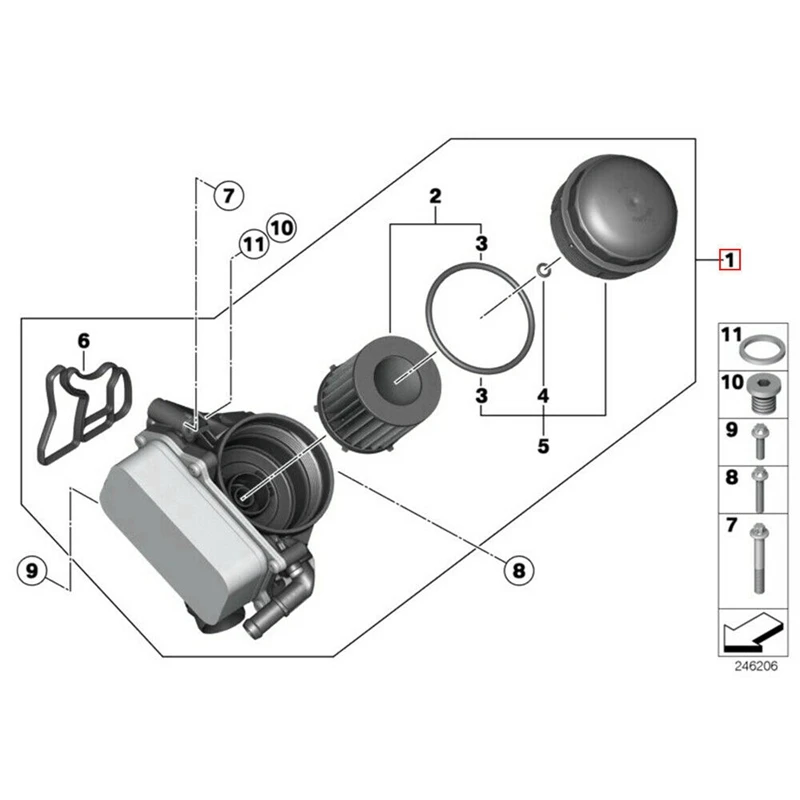 11428637812 11428683206 Engine Oil Filter Cooling Adapter For -BMW X3 X1 528I 328I