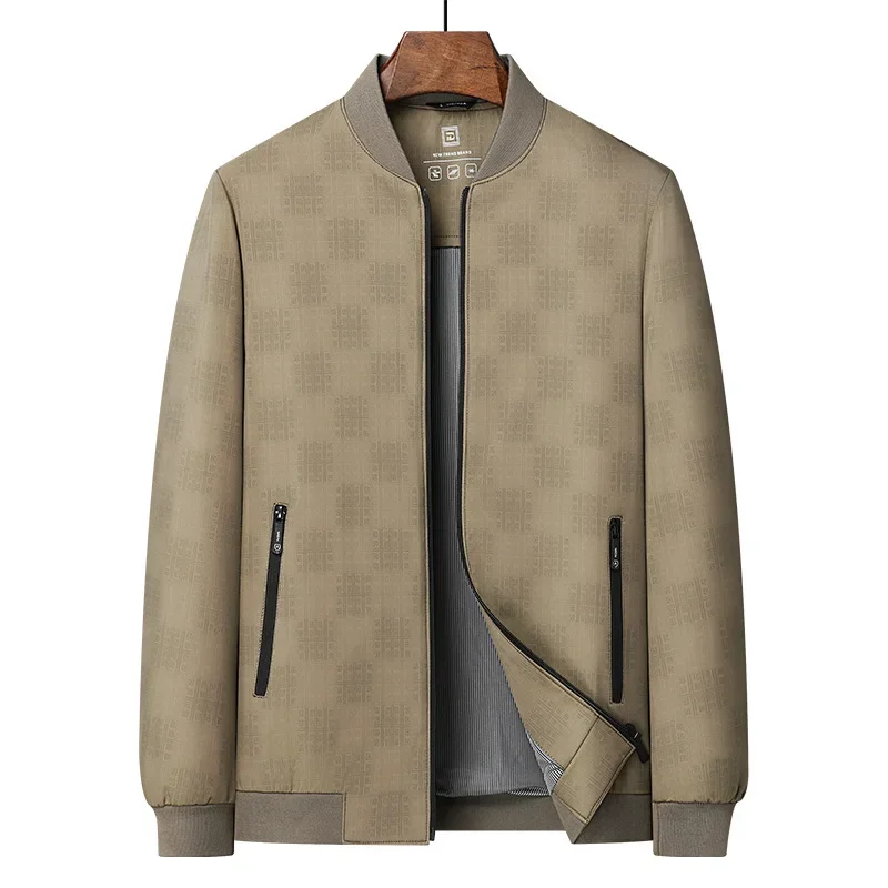 جاكيت للرجال بياقة بيسبول ، معطف فضفاض ، توب متعدد الاستخدامات ، نمط غامق ، عمل غير رسمي ، جديد ، الربيع والخريف ،