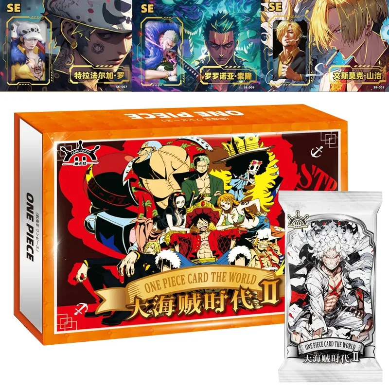 

Original Bandai One Piece Card Game Booster Box Cartoon Animation Character Luffy Battle Collectible Trading Card Toy Child Gift