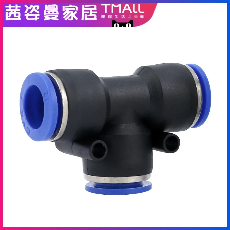 Lote de 25 piezas de Accesorios Neumáticos de PE, accesorio de plástico Tipo T de 3 vías para tubo en T de 4mm, 6mm, 8mm, 10mm, 12mm y 14mm, conector rápido de bloqueo antideslizante