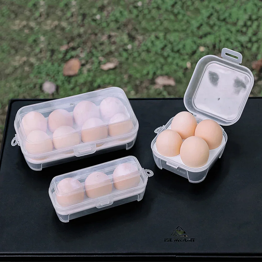 3/4/8 Grids Egg Holder Shockproof Container Case Organizer for Outdoor Camping Picnic Portable Egg Storage Box camping gear