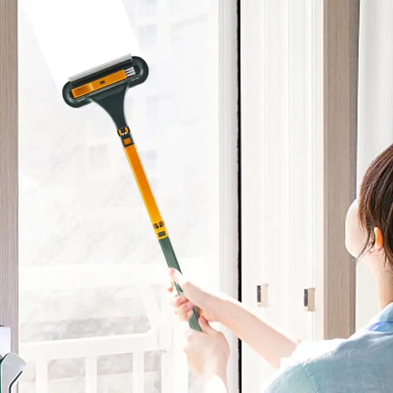 Window Cleaner Tool Window Screen Cleaning Brushes Glass Cleaning Scraper Wet Dry Extendable Professional Window Squeegee