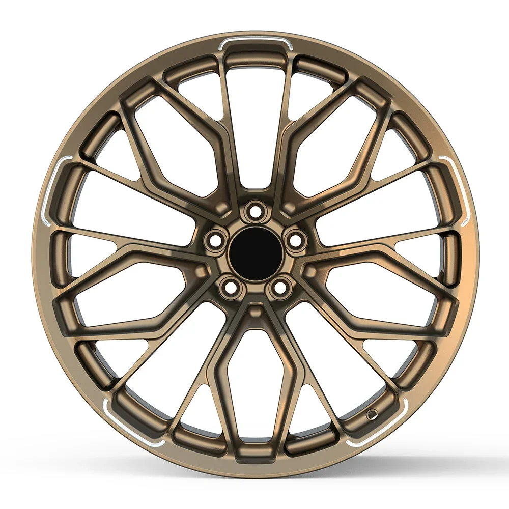 High Quality Customized Forging Wheel Hubs 17-24 Inch 1 Piece Car Rim Matte Bronze Forged Alloy Wheel 21 5x112 for Benz Audi Bmw