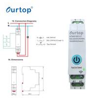 TUYA WIFI Smart Circuit Breaker with Metering 60A DIN Rail for Smart Home Wireless Remote Control Switch by APP Ourtop