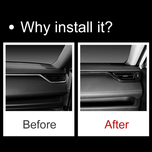 Imagen 2 del producto Panel de salpicadero de coche, tiras embellecedoras, pegatina de instrumento, accesorios de carbono para Toyota RAV4 XA50 2019 2020 2021 2022 2023 2024 Hybrid