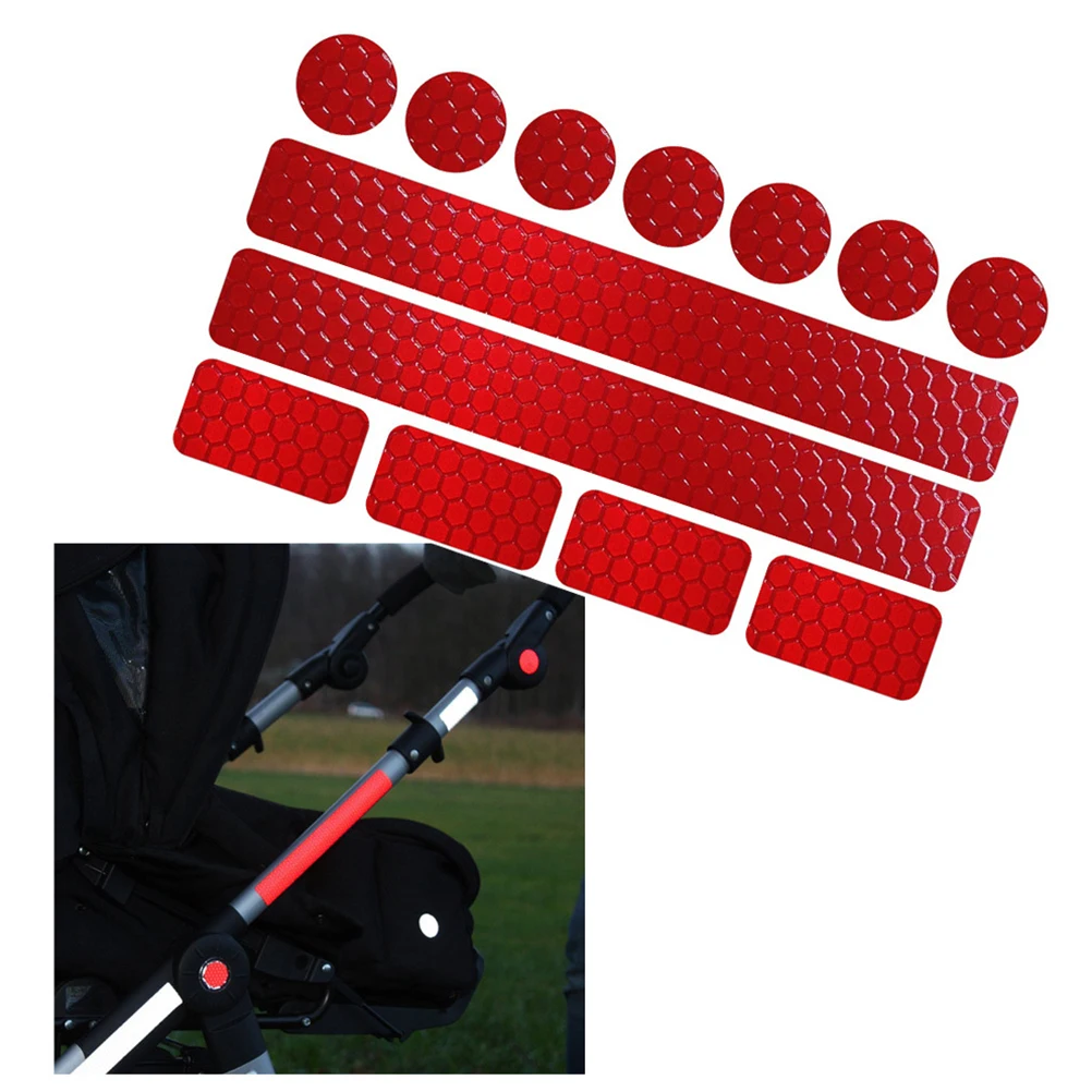 

4pcs Reflective Tape Safety Stickers Self-adhesive Warning Caution Conspicuity Sticker Strip for Motorcycles Bicycles (Yellow, W
