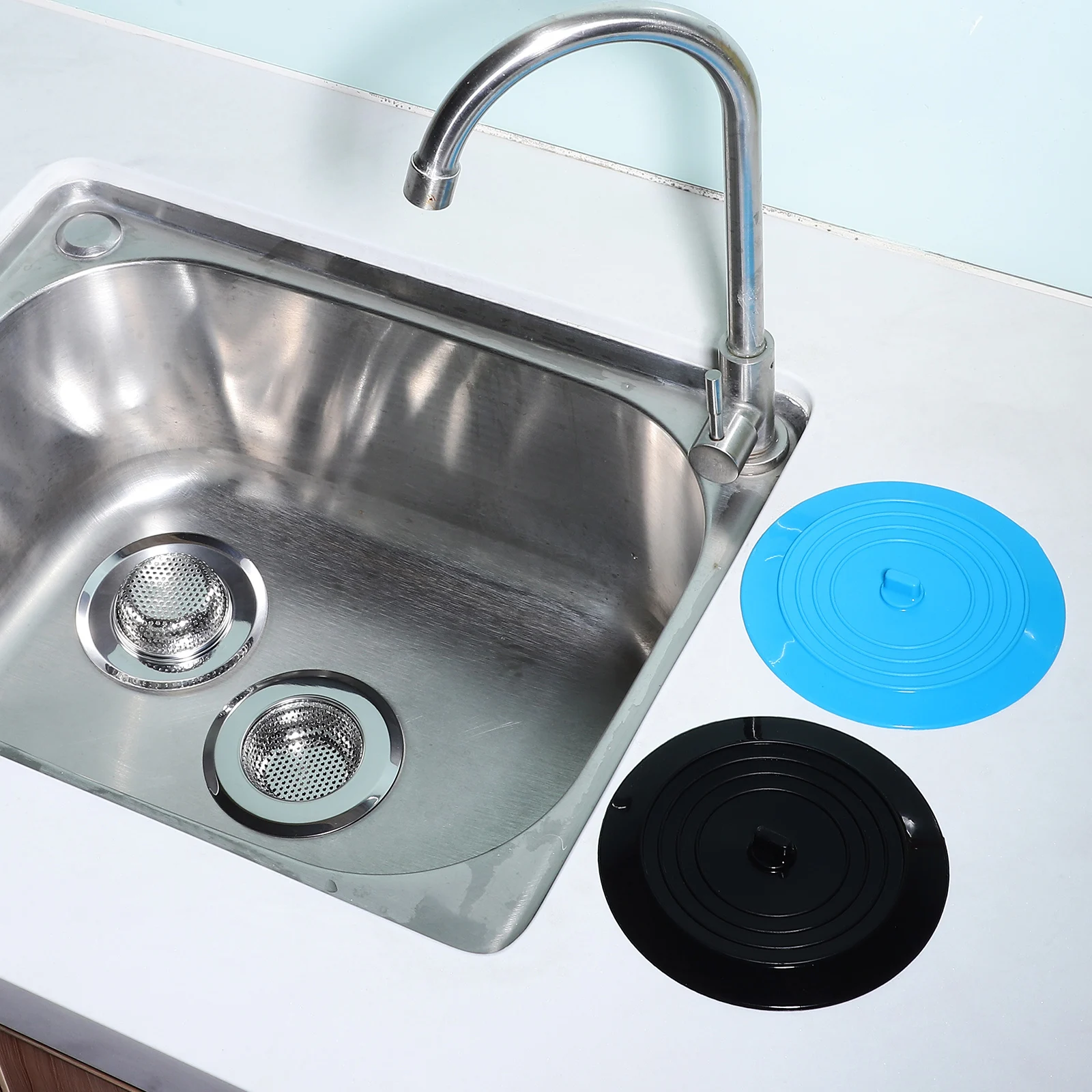 

Bathtub Strainers Stainless Steel Sink Filter Baskets Silicone Tub Stoppers Bathroom Utility Laundry Rv Hair Catcher Shower
