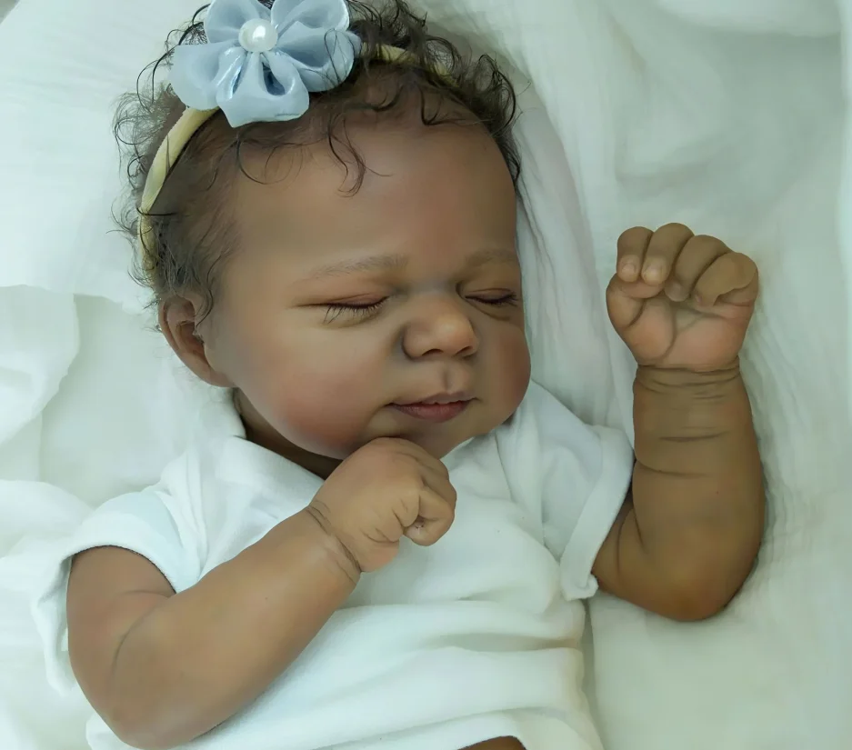Ethnic Fashion Girls - Dark Skin Silicone Baby Doll Full
