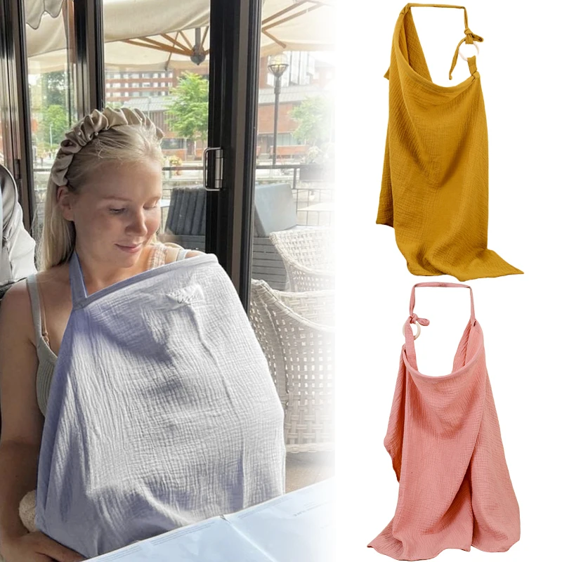 

Breathable Maternity Nursing Cover Scarf Baby Stroller Car Seat Cover Lightweight Breathable Nursing Apron for Breastfeeding