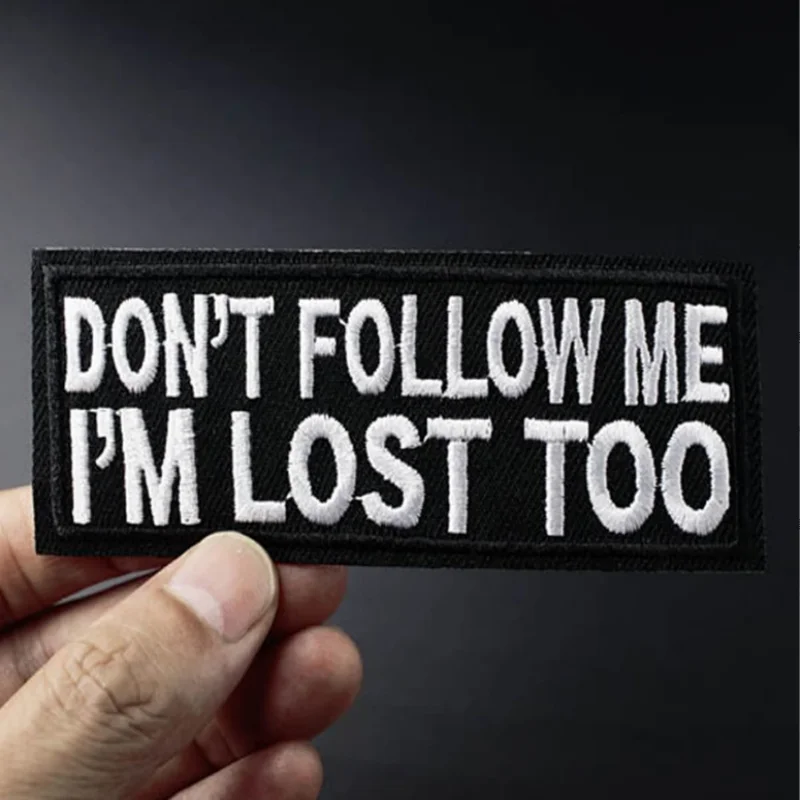 3Pcs Unique Black and White Humorous Iron-On Embroidered Patches with Interesting 