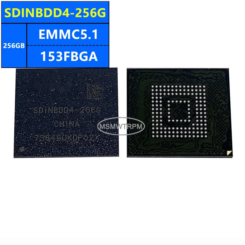 SDINBDV4-256G SDINBDD4-256G KLMEG8UERM-C041 EMMC5.1 256GB 153FBGA Memory Chip IC Electronic Components New Original