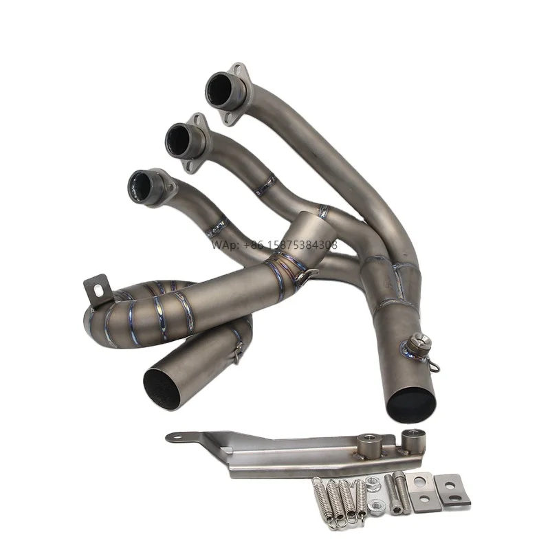 

Motorcycle Exhaust Muffler Full System Exhaust Mid Connect Refit Motorbike Case of Real Titanium Alloy Pipe MT-09 MT09 FZ-09FZ09