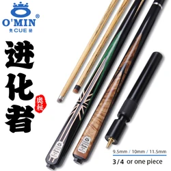 O'Min handgemaakte snooker keu met koffertip, snooker keu, 9,5 mm, 10 mm, 11,5 mm