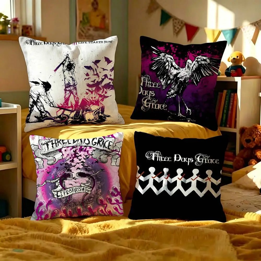 Band Hardrock T-Three Days Grace Pillow Cover Design cushion Cover decor Holiday Decorati