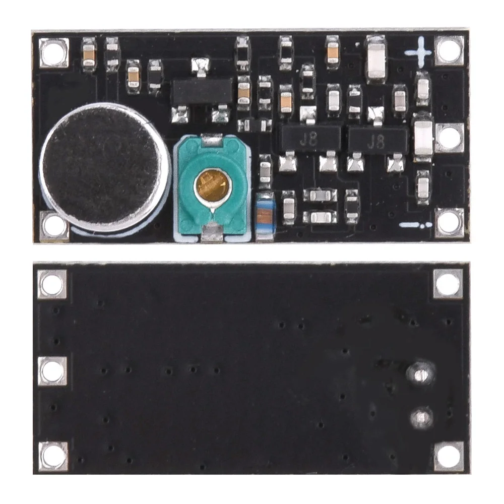 DC2V-12V модуль микро-FM-передатчика с микрофоном 85-115 МГц, беспроводной модуль наблюдения для Arduino, регулируемый конденсатор