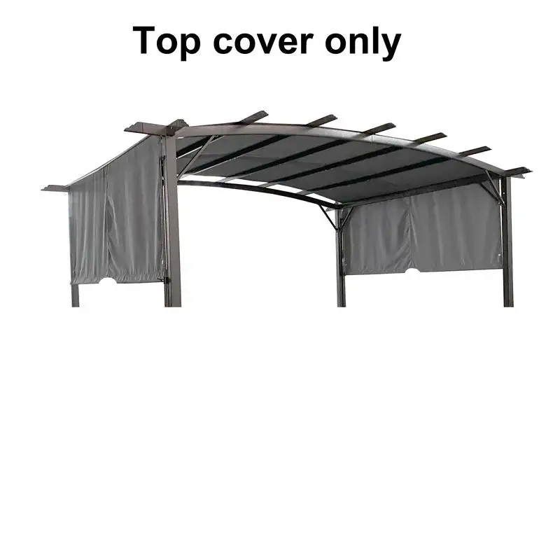 Universal Canopy Cover Replacement for 12x9 Ft Curved Pergola - Grey Shade Replacement for Outdoor Structure