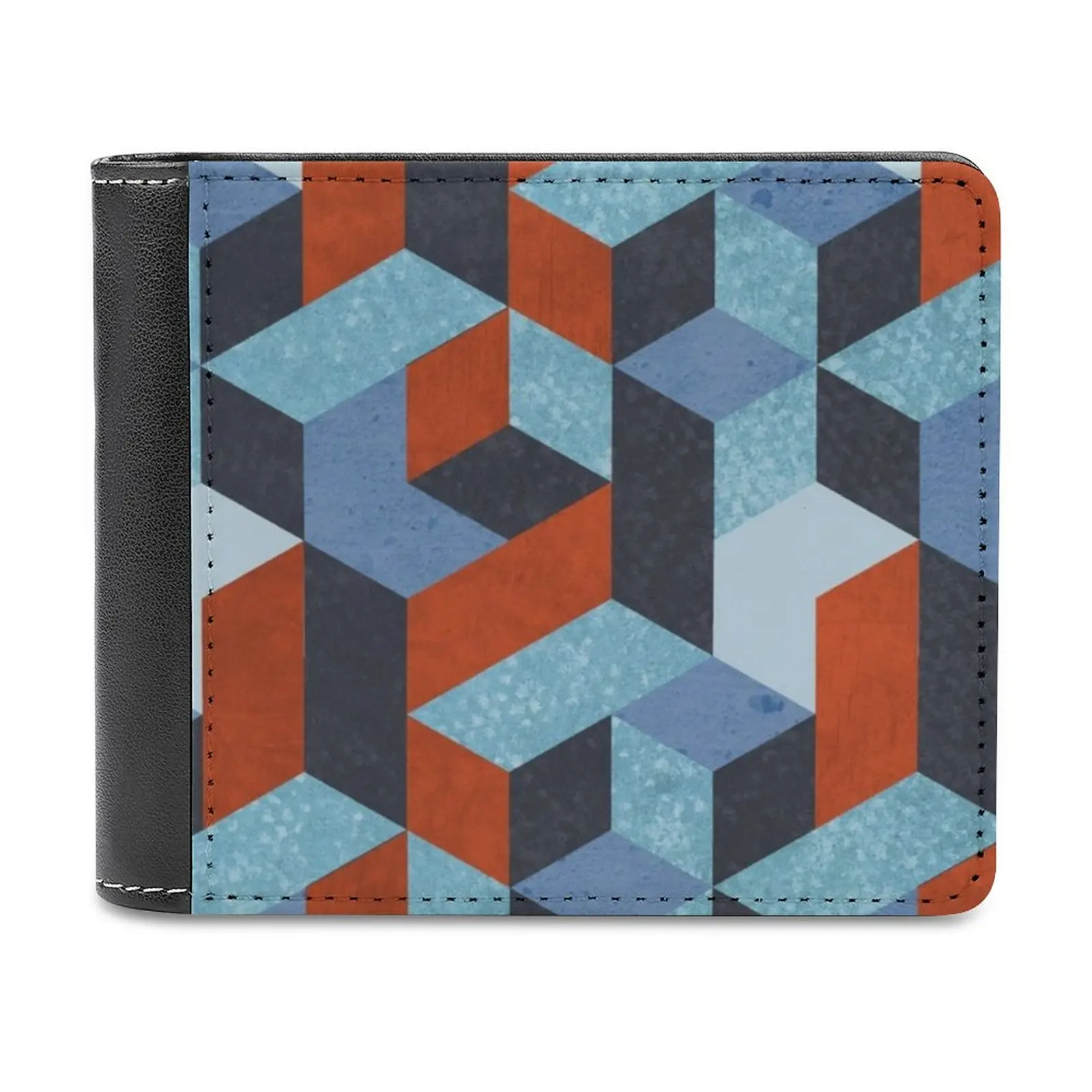 

Funky Geometric Texured Fashion Credit Card Wallet Leather Wallets Personalized Wallets For Men And Women Geometric Pattern