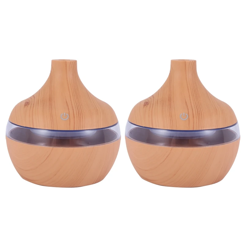 

EAS-2X Wood Grain Aromatherapy USB Humidifier Water Droplets Air Purification Essential Oil Aroma Diffuser Grain